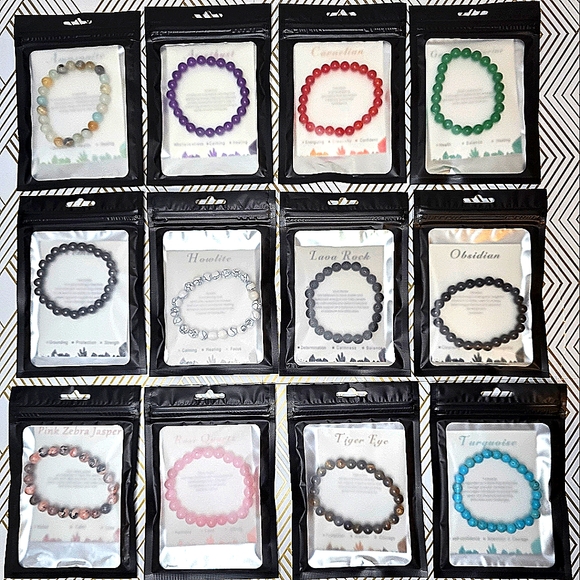 New! Natural Stone Crystal Bracelet (Sold Separately) - Picture 5 of 6